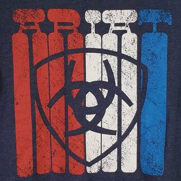 Ariat T-Shirt Tee Mens Size Large L America Workwear Crewneck Short Sleeve - Picture 4 of 6